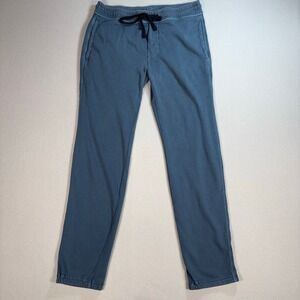 James Perse French Terry Sweatpants Men 1 / S Blue Supima Cotton USA Made *HOLE